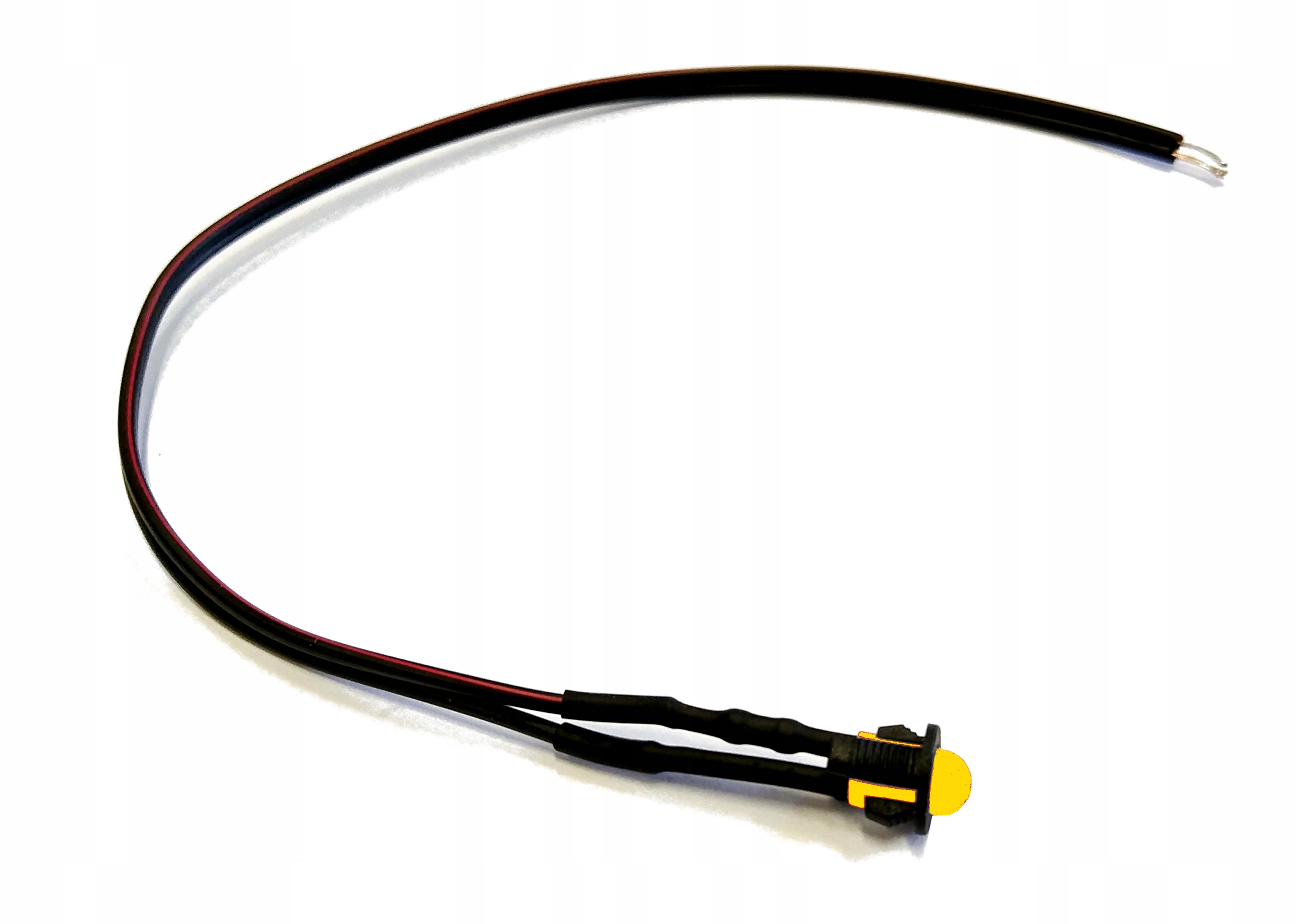 

Dioda z kablem 20cm Led 5mm 12V żółta z oprawką