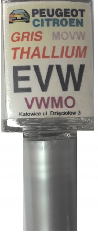 CITROEN PEUGEOT EVW MOVW GRIS THALIUM LAKIER ZAPRAWKA DO RYS 10 ML ARA