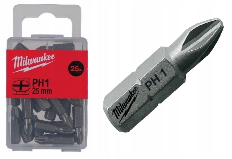 

Milwaukee Końcówka bit wkretarki Ph1x25mm 25szt