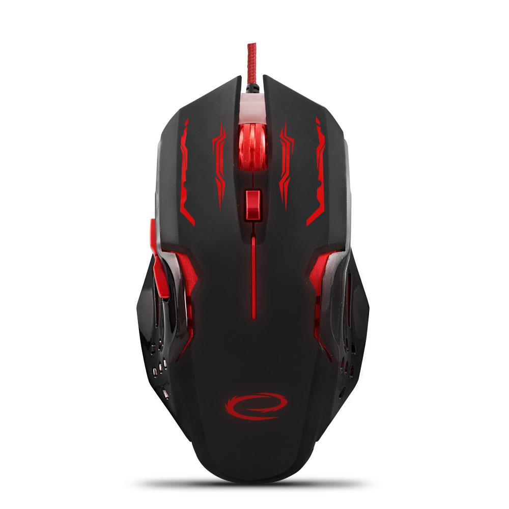 Esperanza Mysz przewodowa Gaming Led 6D optyczna Usb Apache Czerwona