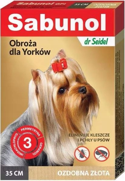 

Sabunol Złota obroża ozdobna pchły/kleszcze 35cm