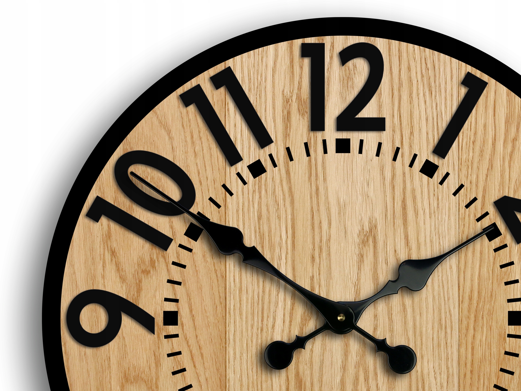 ZEGAR ŚCIENNY DREWNIANY DĄB BERLIN 49 CM MASYWNY EAN (GTIN) 5902838313596