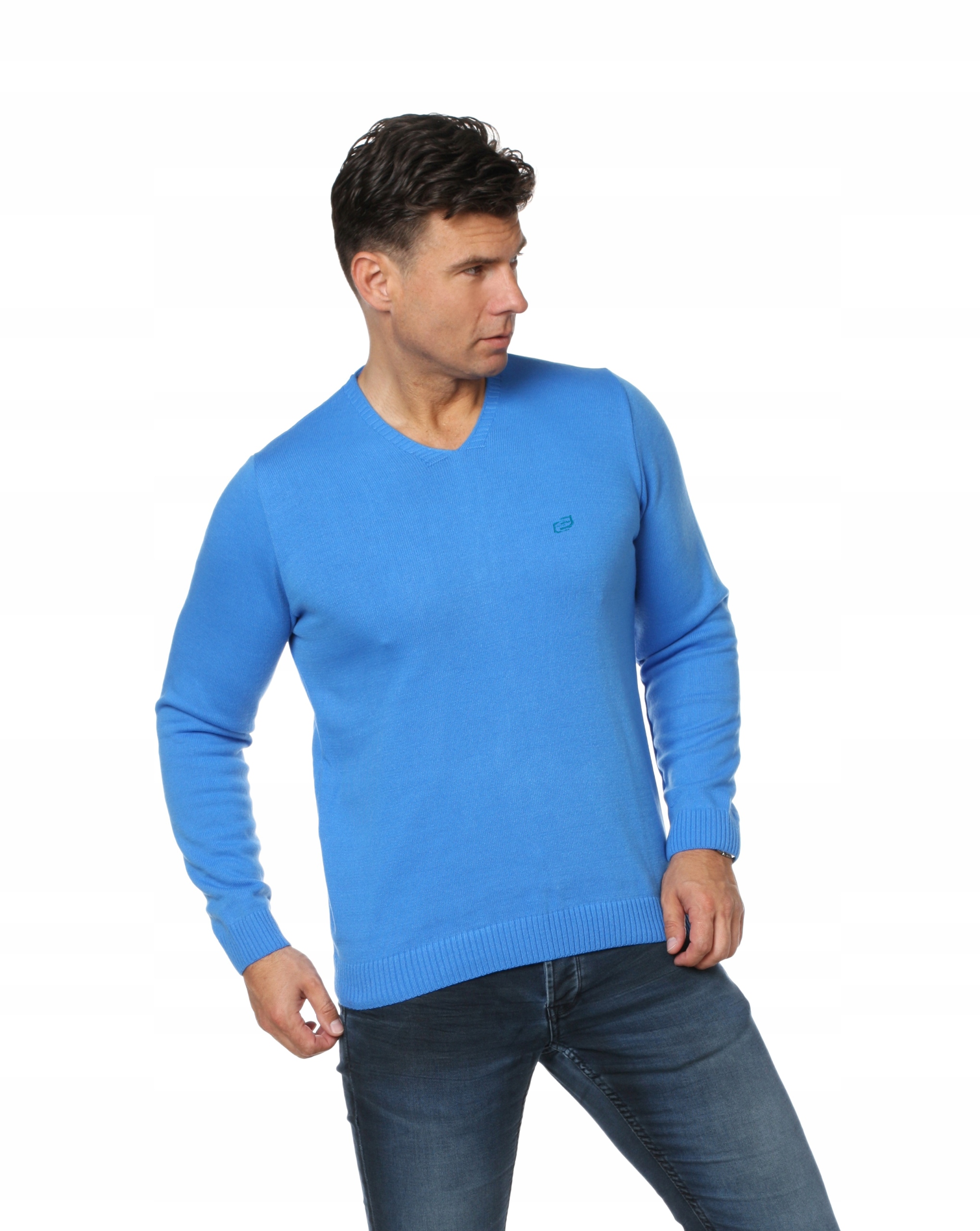 

Męski Sweter Dekolt W Serek r. XL