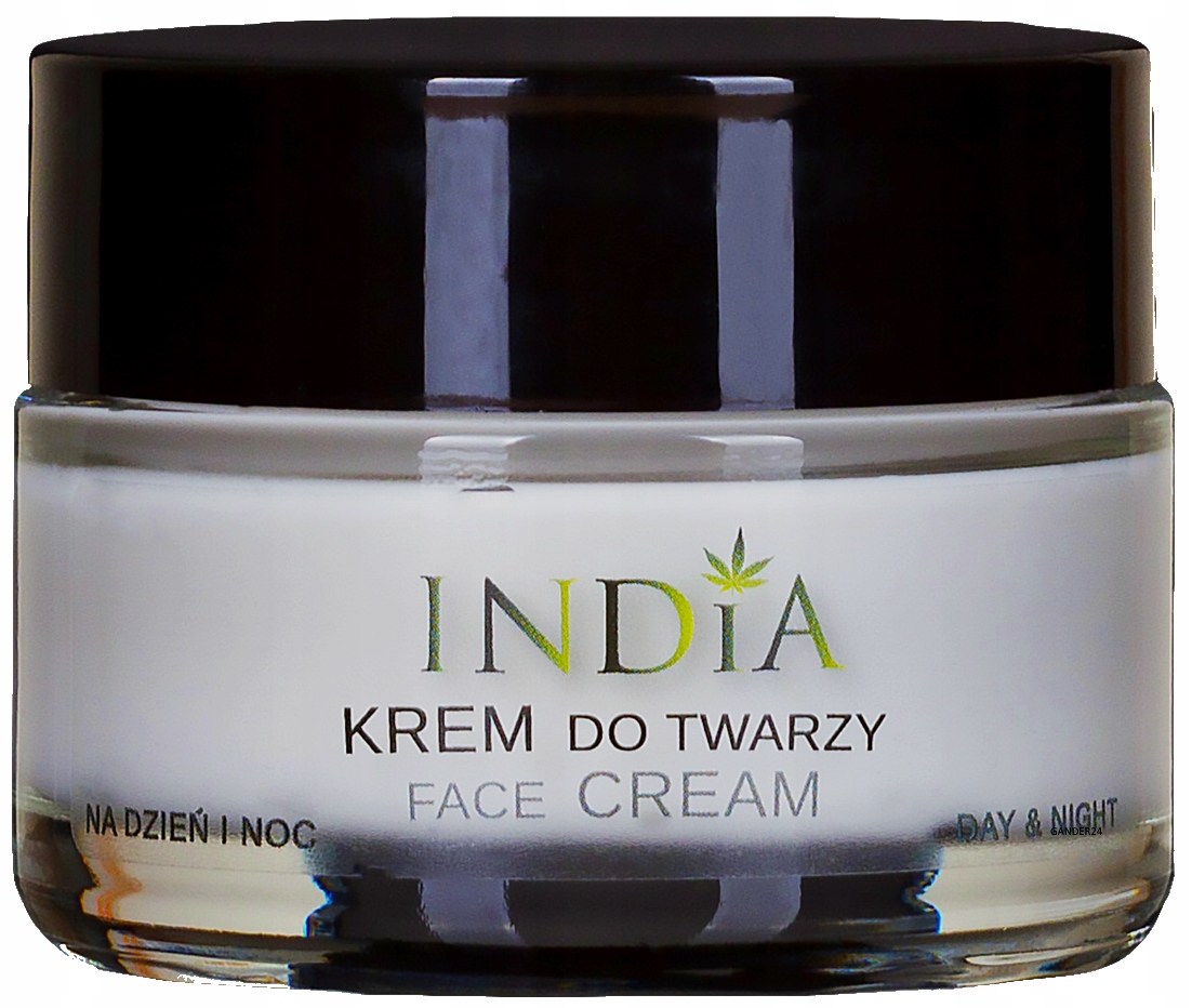 

India Krem Do Twarzy dzień noc z olejem z konopi.
