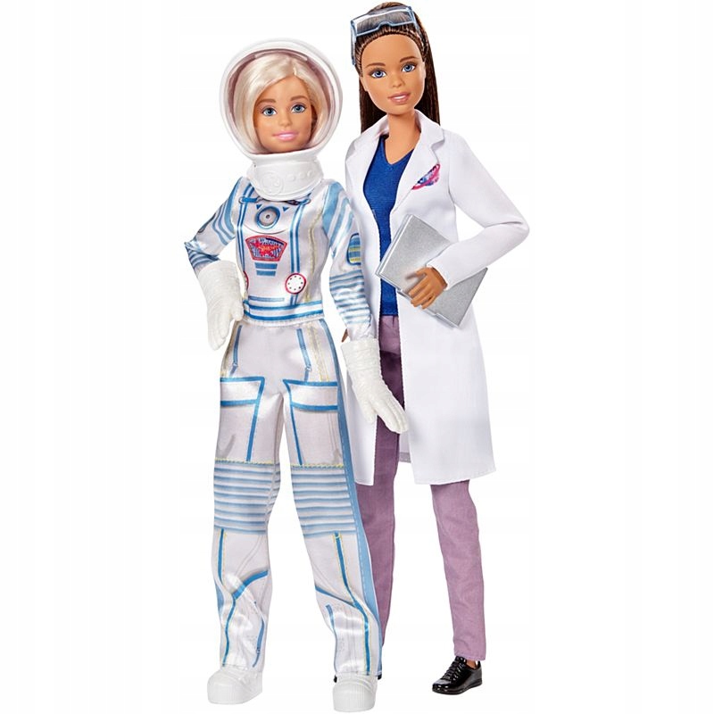 

Lalka Barbie 2 Lalki Kosmonautka Naukowiec FCP65