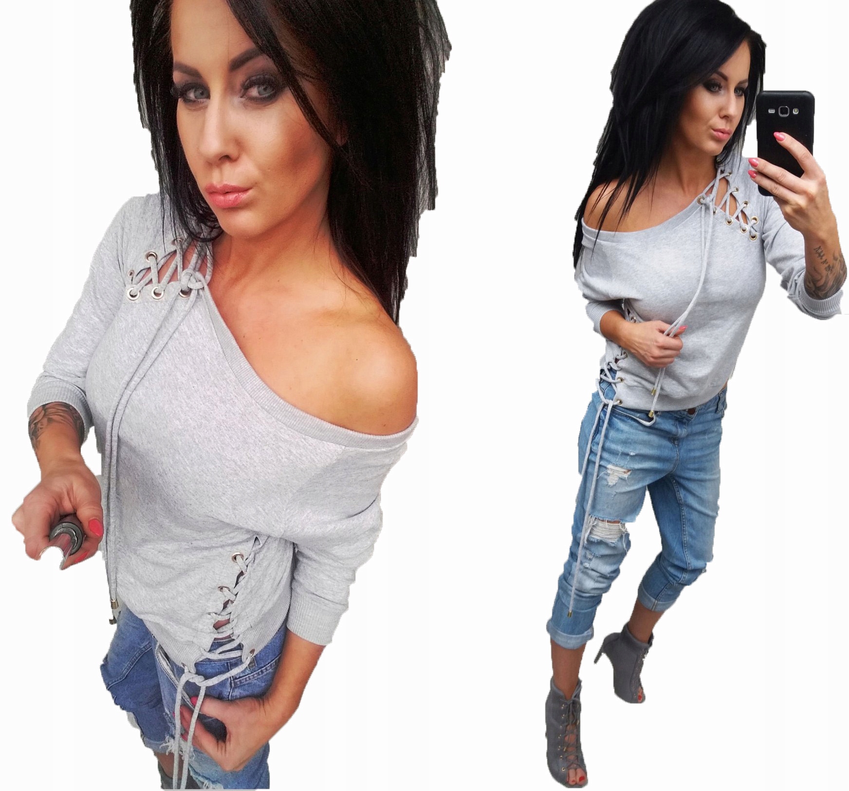 

LipMar Bluza sxowny dekolt sznurowana Kolory 36 S