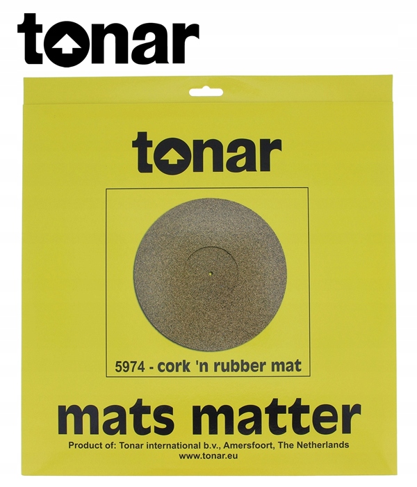 SLIPMATA MATA KORKOWO-GUMOWA DO GRAMOFONU TONAR Średnica 29.5 cm