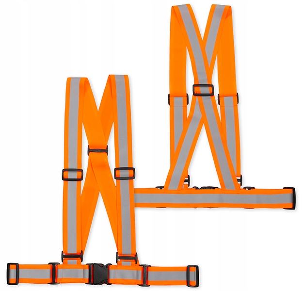 SZELKI ODBLASKOWE KAMIZELKA ODBLASKOWA NA MOTOR Kolor pomarańczowy