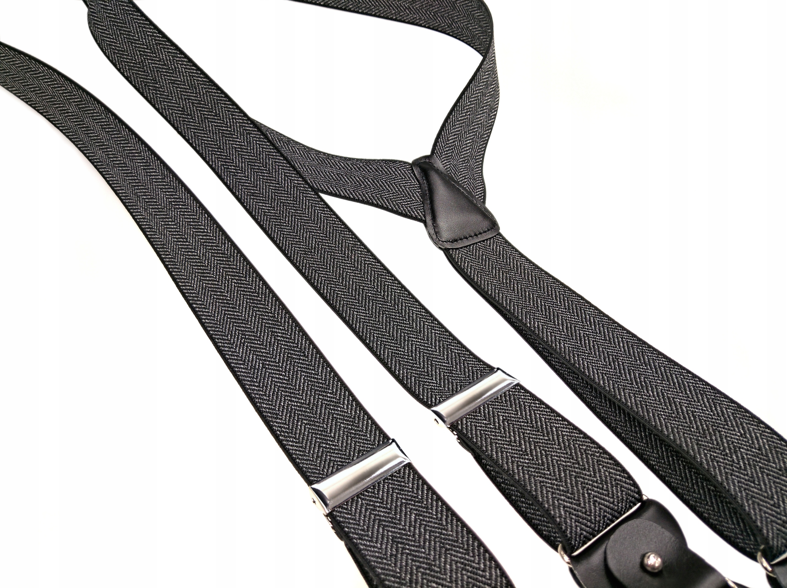 Szelki do spodni na guziki 2w1 GUMA JODEŁKA CZARNA Rodzaj do spodni