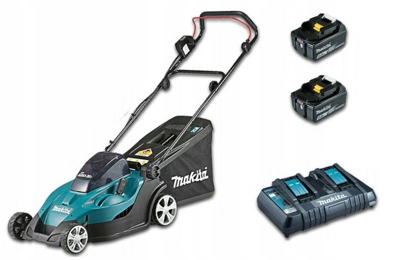 Kosiarka Akumulatorowa Makita DLM432PT2 2x5Ah 43cm Zestaw Z Ładowarką 2xAKU