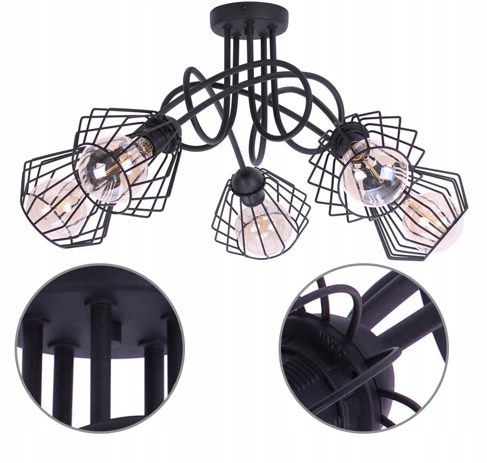 SUFITOWA LAMPA WISZĄCA DIAMENT LOFT EDISON LED Zasilanie sieciowe