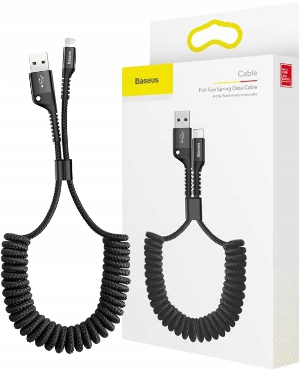

Baseus Kabel Sprężynowy Lightning Apple Mfi 1m 2A