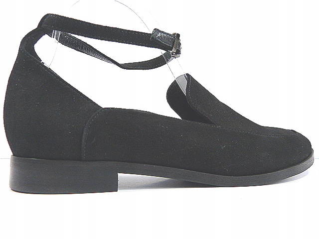 Černé polobotky Kaniowski 38 kožené zapínací mokasíny dámské podzimní boty