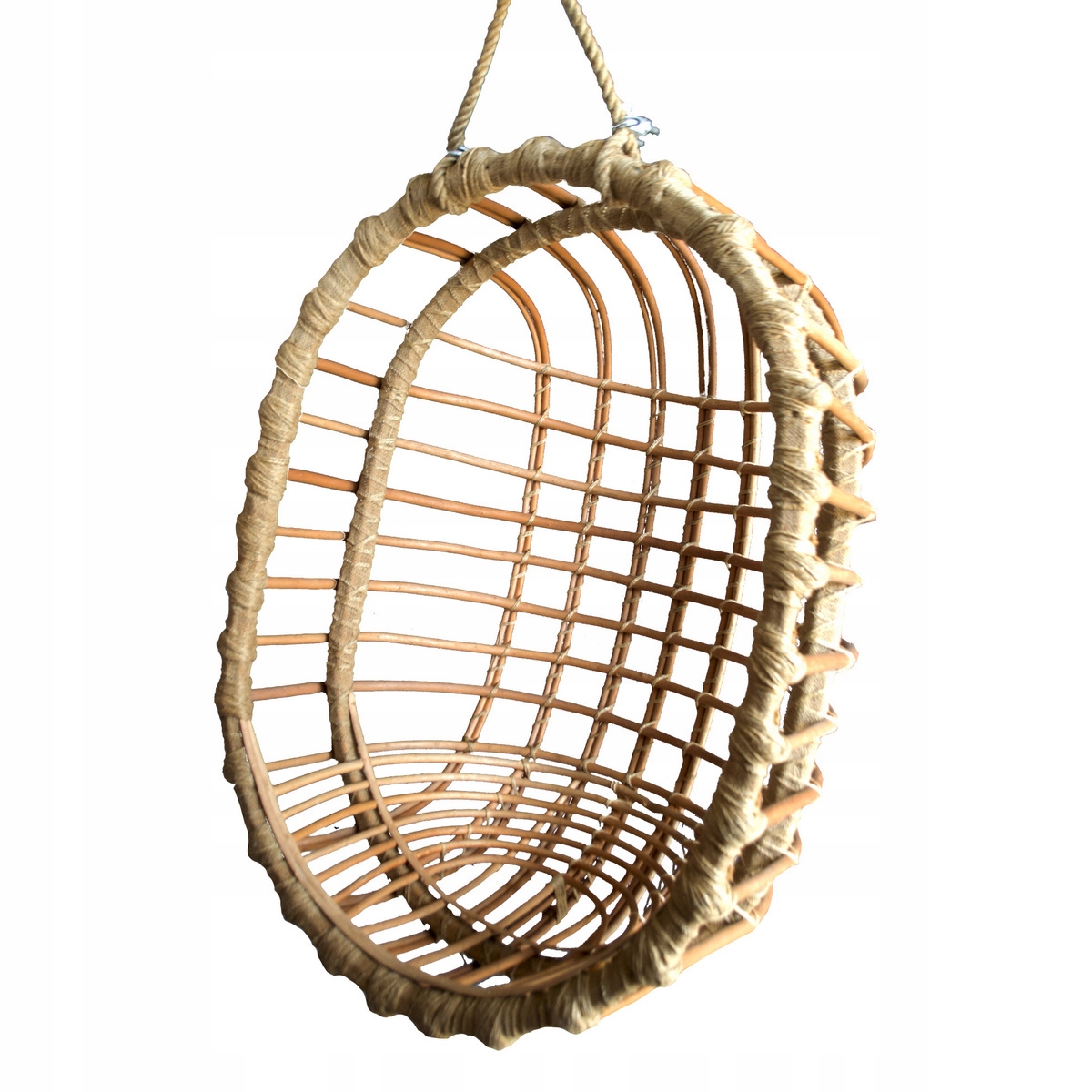 Wiszący fotel bujany wiklinowy owal lub kula PL Marka Wicker