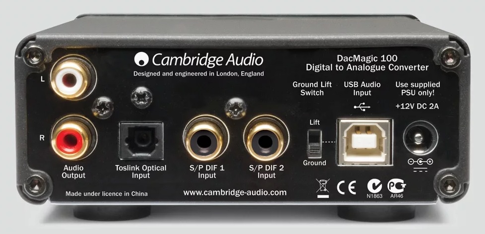 CAMBRIDGE DACMAGIC 100 DAC OPTICAL + 2x COAXIAL + USB-B + Hi-Res + MAŁE THD Model DacMagic 100