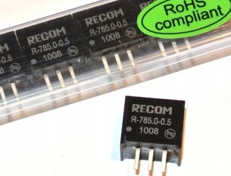 

RBM-1212D Przetwornik Recom DC/DC 2.5W 5VDC 500mA
