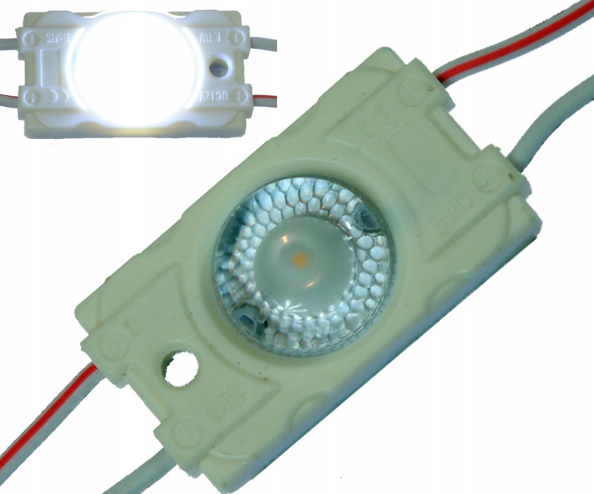 

Moduł Led Zimny Biały Soczewka +alu+ Driver 1,4W