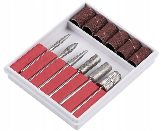 FREZ DIAMENTOWE NAKŁADKI NOŚNIK ZESTAW FREZÓW 6szt