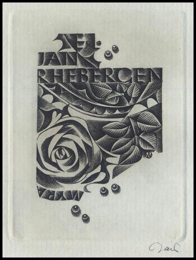 Jakubowski Wojciech 1995 Exlibris C2 Kwiaty 728