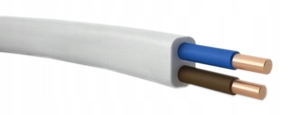 

Kabel Przewód prądowy Drut YDYp 2x1 Cu 750V 1mb