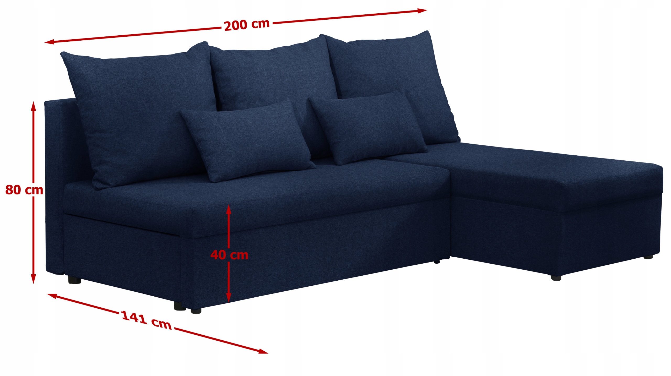 Narożnik BERT MINI czarny kanapa spanie sofa RIBES Kod producenta RIBES