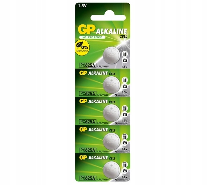 

5 sztuk Bateria Gp alkaline PX625A 1,5V LR9 pilot