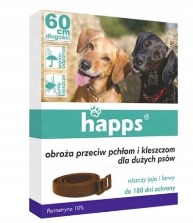 

Happs obroża przeciw pchłom i kleszczom duży pies