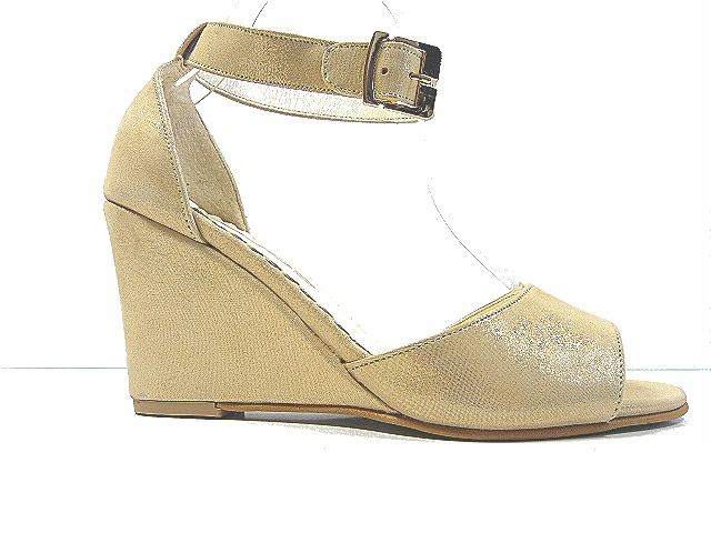 Boty Gopol 36 zlaté kotníkové s páskem letní G2