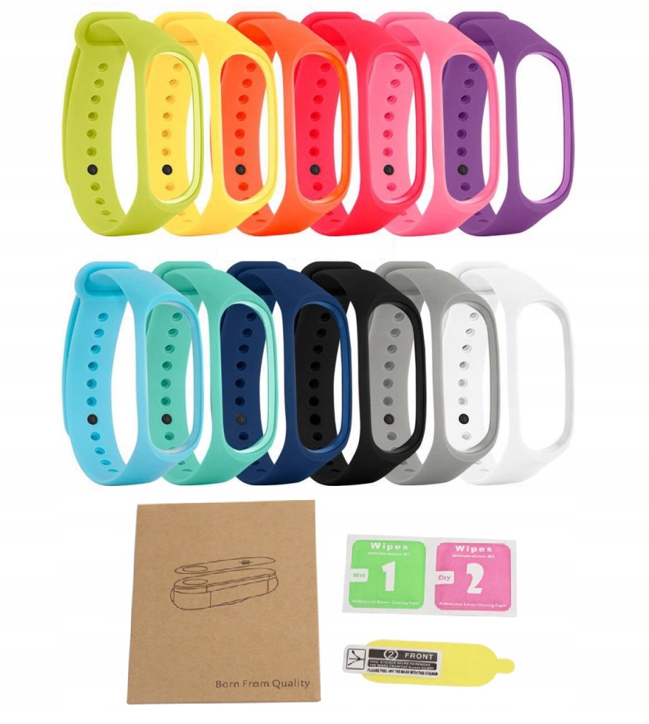 

Opaska Zamienna do Xiaomi MI Band 3 12sztuk +Folia
