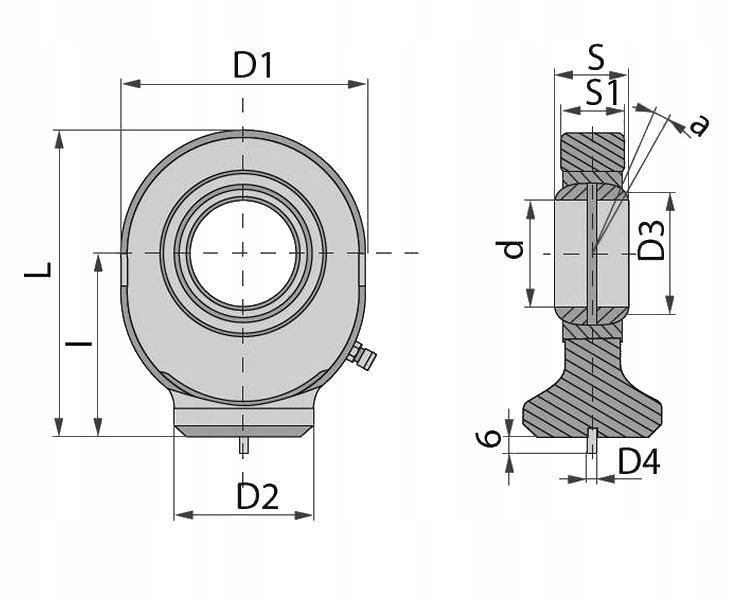 Ucho siłownika wspawywane do tłoczyska 50W-00 GK30 Producent części SM