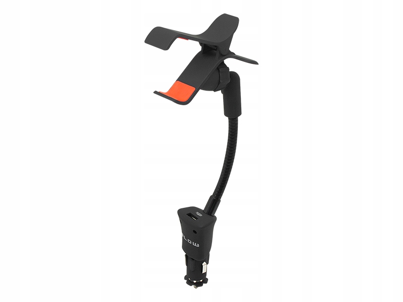 UCHWYT SAMOCHODOWY KLIPS Z ŁADOWARKĄ USB BLOW US27