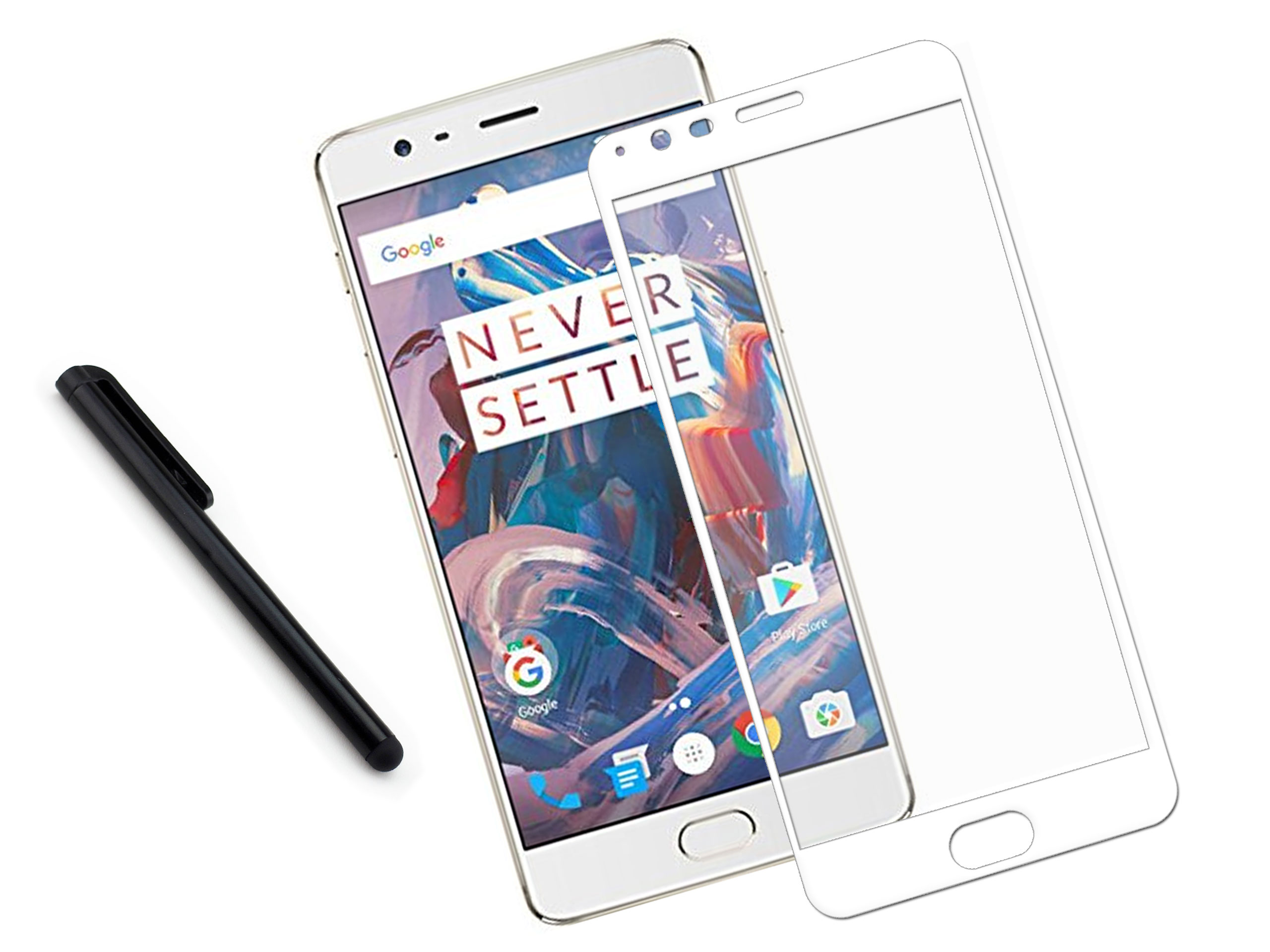 

Szkło hartowane 3D 9H telefon OnePlus 3 Białe