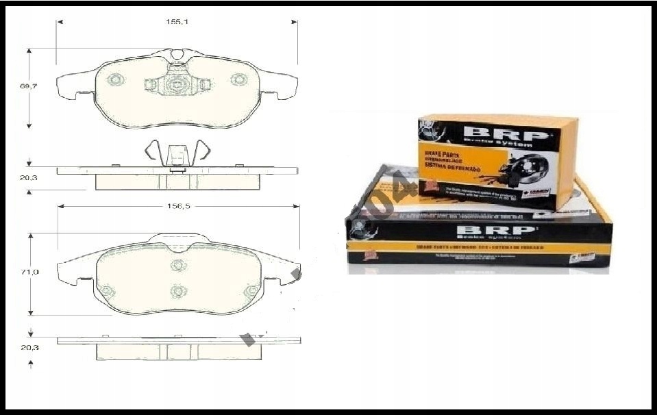 Klocki Hamulcowe PRZÓD Opel Vectra C Signum Fiat Croma Saab 9-3 93 Producent części BRP