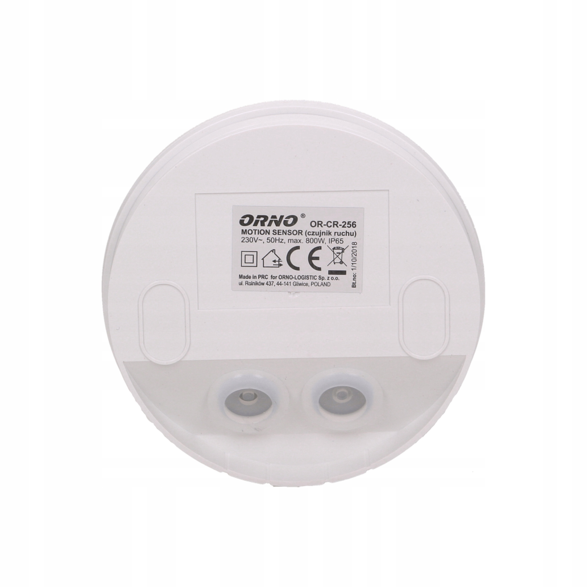 CZUJNIK RUCHU 360° ZEWNĘTRZNY REG. CZASU ZMIERZCHU Waga produktu z opakowaniem jednostkowym 0.3 kg