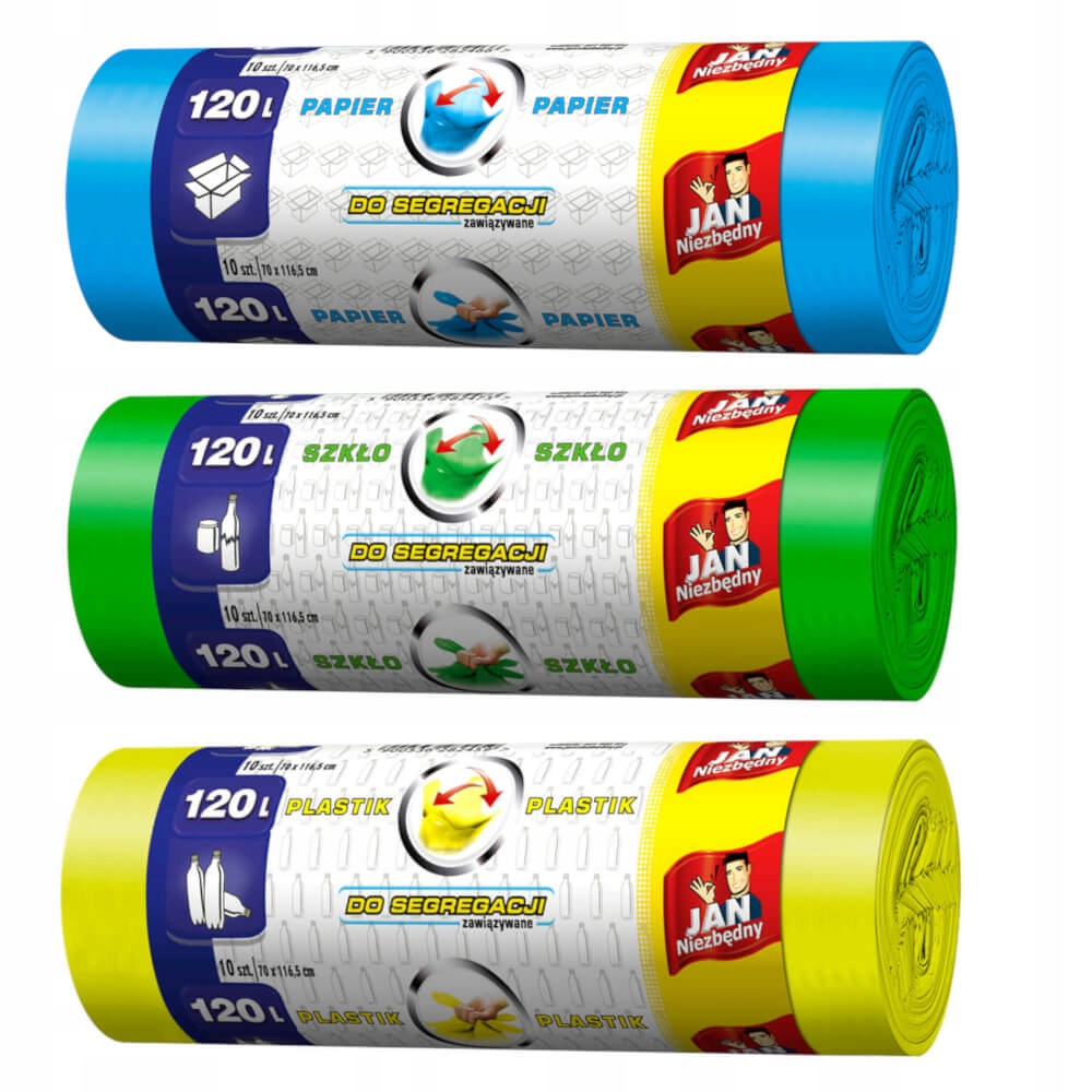 

Jn Worki do segregacji papier plastik szkło 120 L