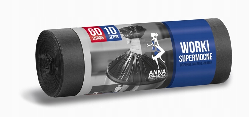 

Worki na śmieci Supermocne 60L 10szt. Anna Zaradna