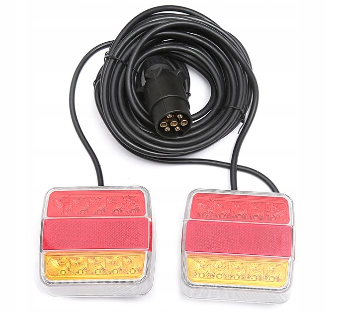 ZESTAW LAMPA LED TYLNA MAGNES PRZYCZEPA 12M LAMPY