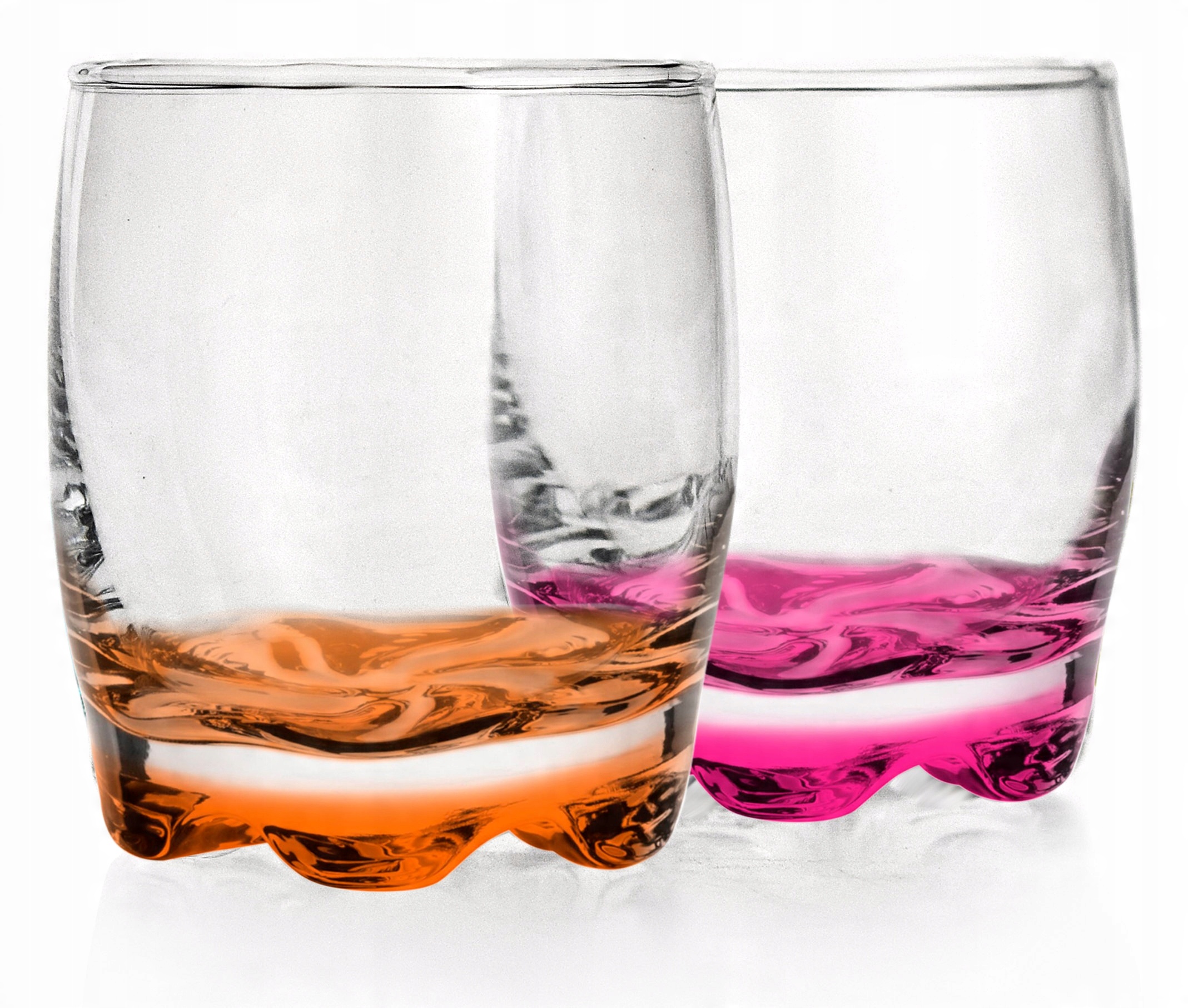 

Kolorowe niskie szklanki drinków soku wody 250ml
