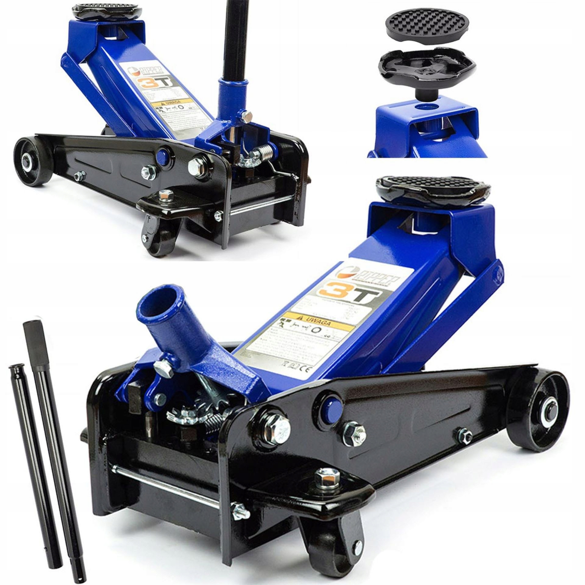 PODNOŚNIK SAMOCHODOWY HYDRAULICZNY ŻABA 3T+GUMA