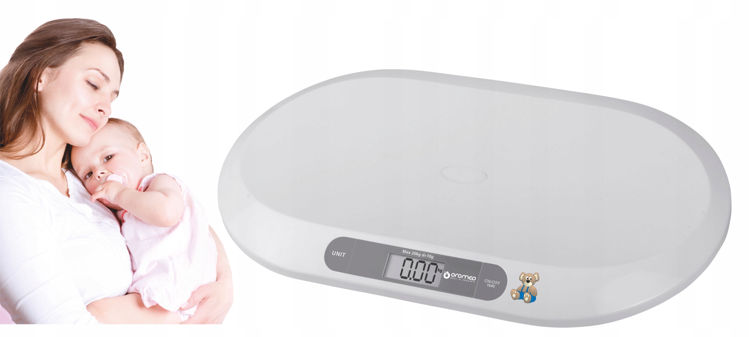 Waga cyfrowa dla dzieci i niemowląt ORO-BABY SCALE Waga (z opakowaniem) 2.5 kg