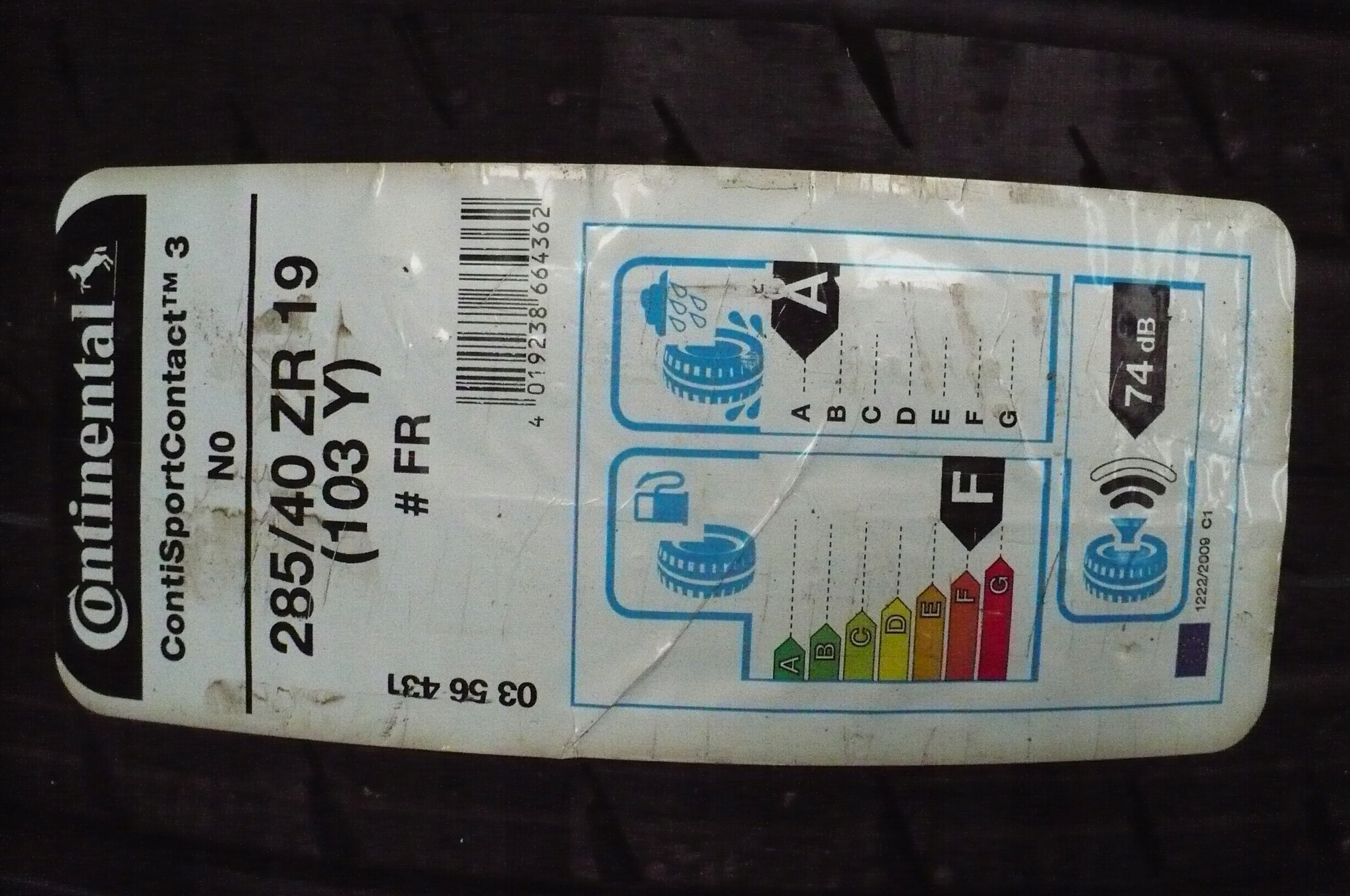 Continental Sport Contact 3 Č. 285/40R19 2019 Novinka