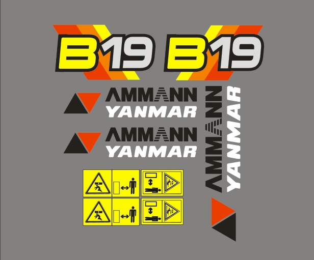 Samolepky Ammann Yanmar B19