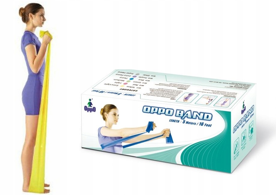 

Oppo Band Taśma Guma Rehabilitacyjna Żółta 5m
