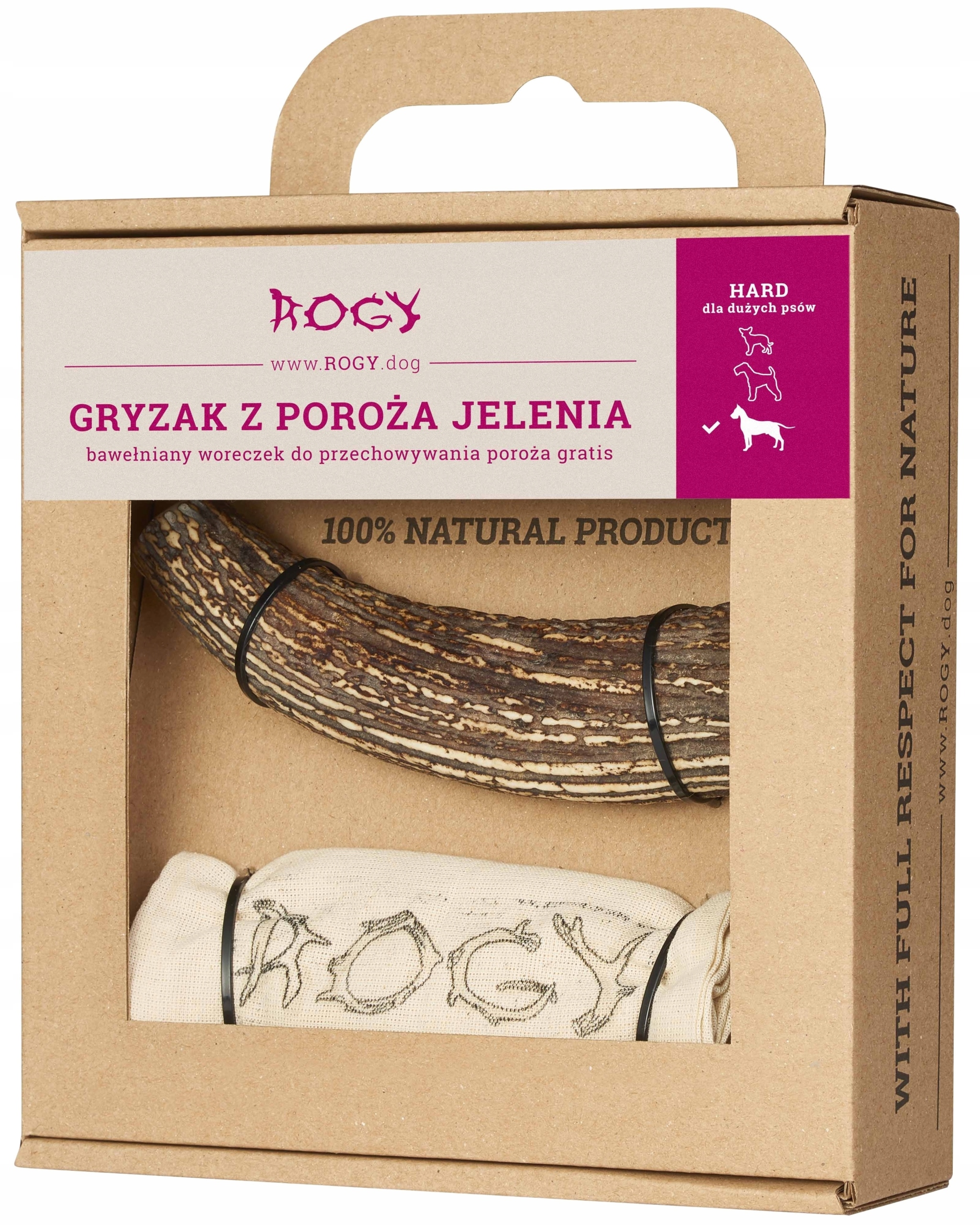 Levně Rogy Kousátko z jeleního paroží L Vynikající kousátko pro velkého psa