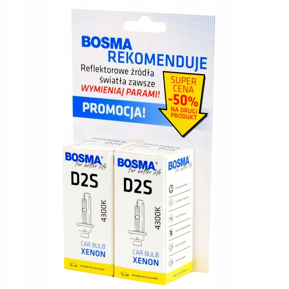 

Bosma Dwupak Xenon D2S 85V 35W 6791D 2SZT 4300K