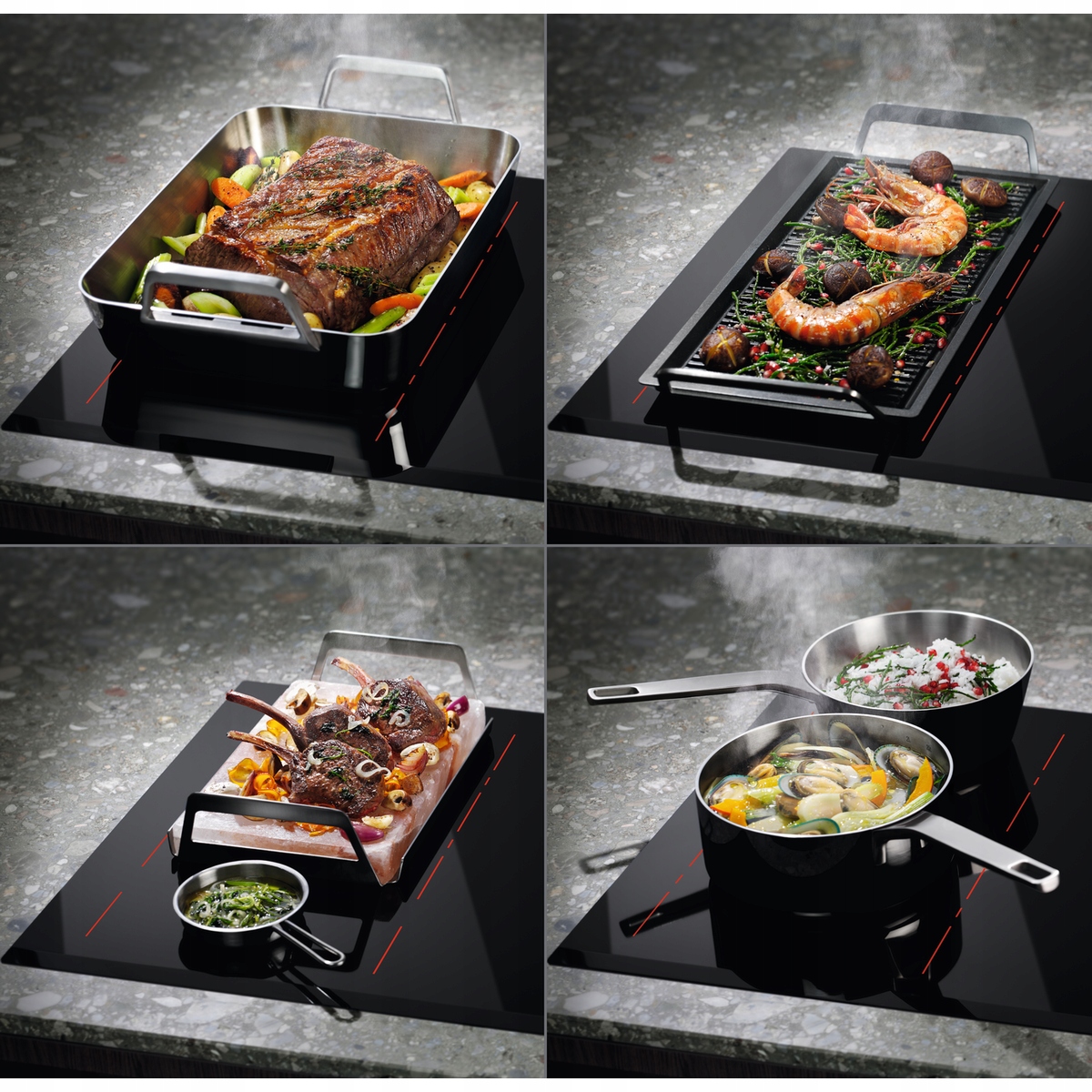 Płyta 70cm AEG S-FIT IKE74471IB + patelnia żeliwna gratis Model IKE74471IB