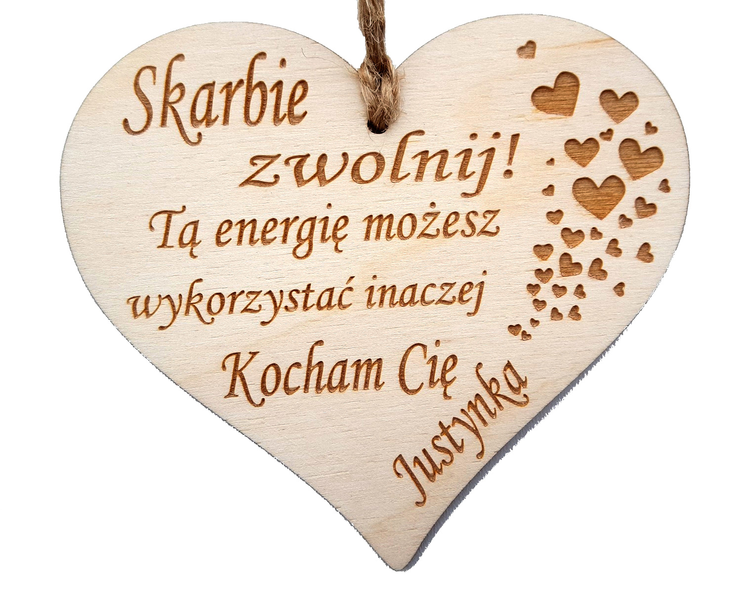 

Zawieszka do auta Serce Kochanie Zwolnij lusterko