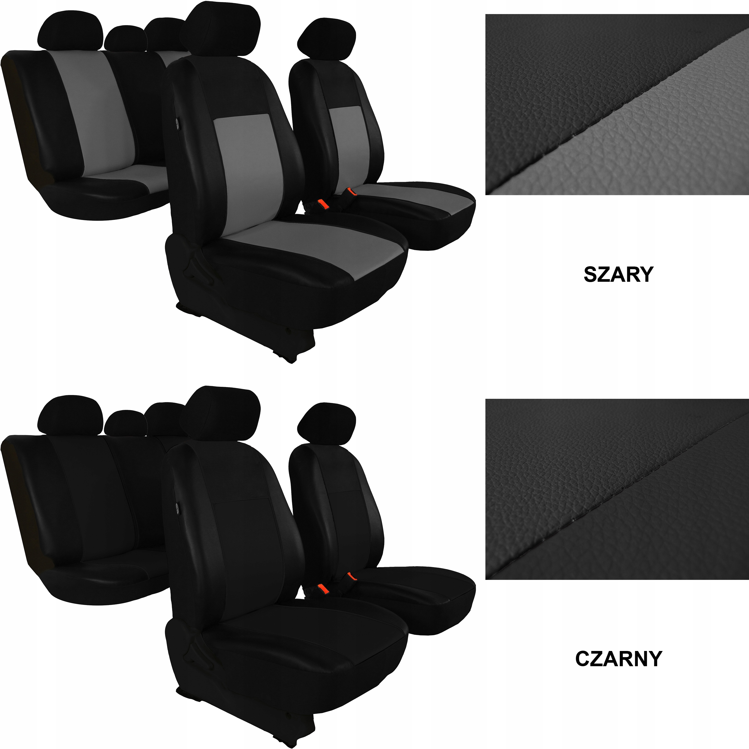 SKÓRZANE POKROWCE MIAROWE NA FOTELE do Land Rover Range Rover Evoque I Typ pokrowiec
