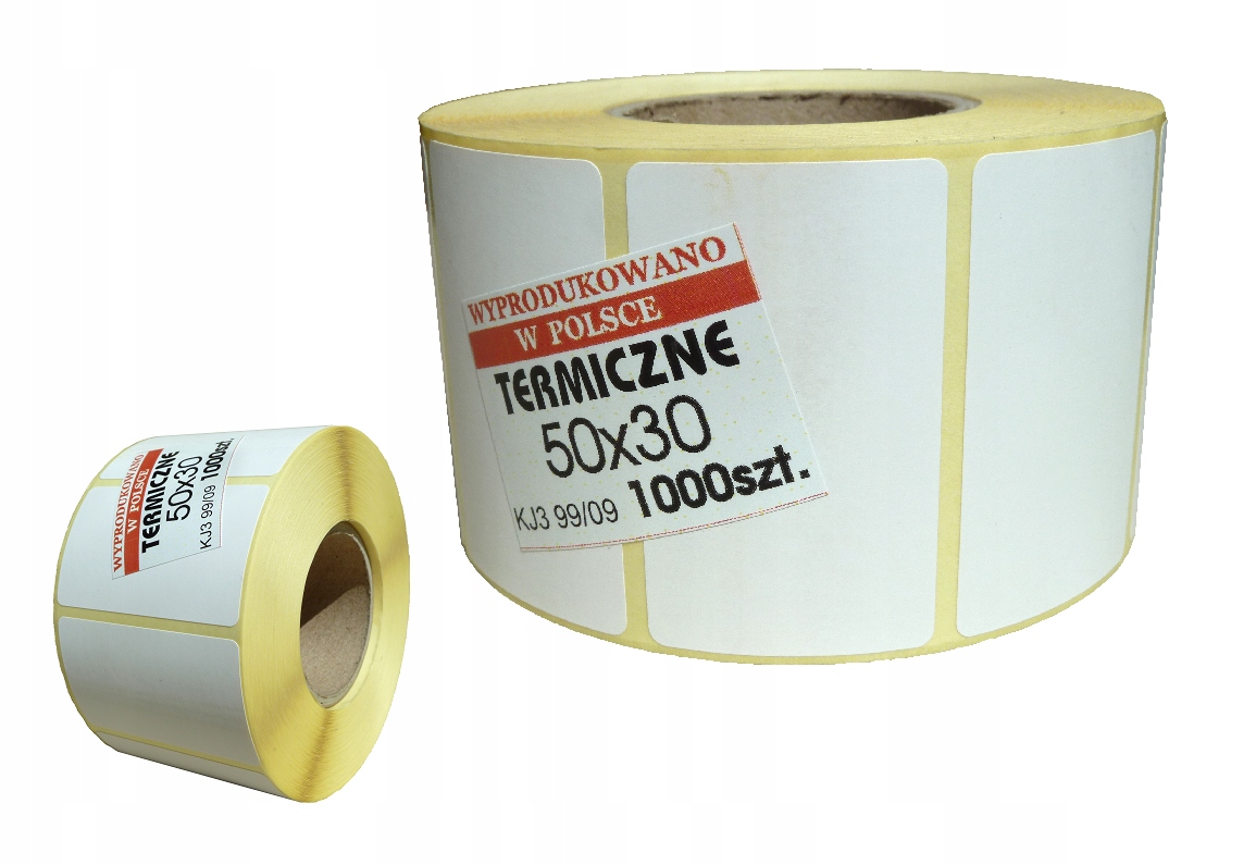 

Etykiety termiczne 50x30 klej Mocny do Zebra godex