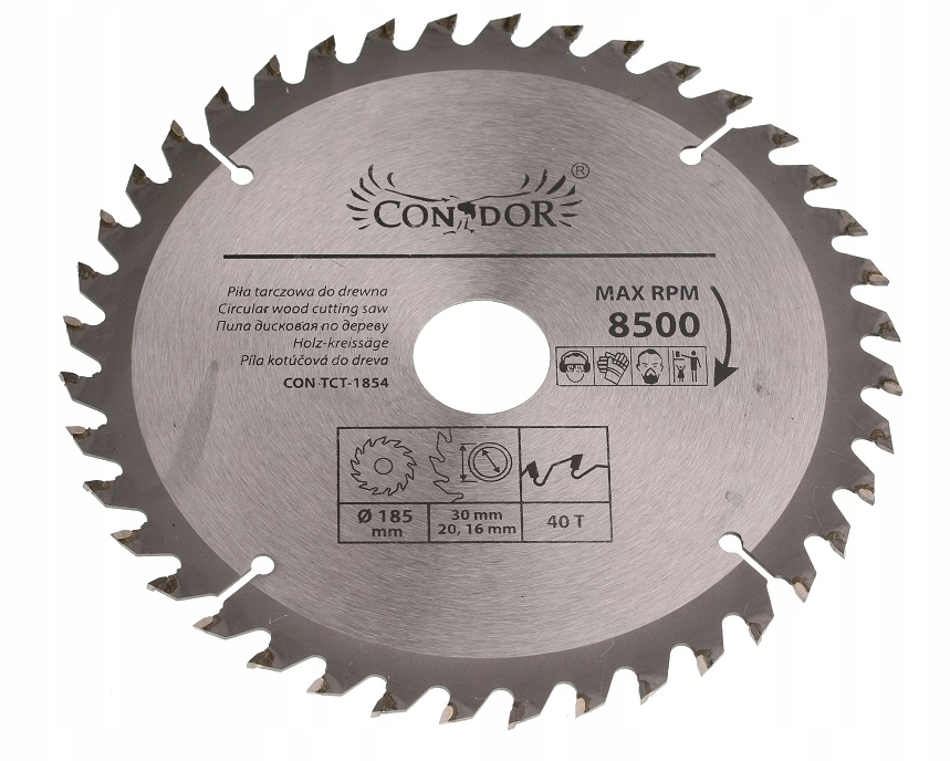 

Piła Tarczowa Do Drewna 185 mm x 40 T Widiowa